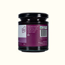 Jar with a purple label on a white background